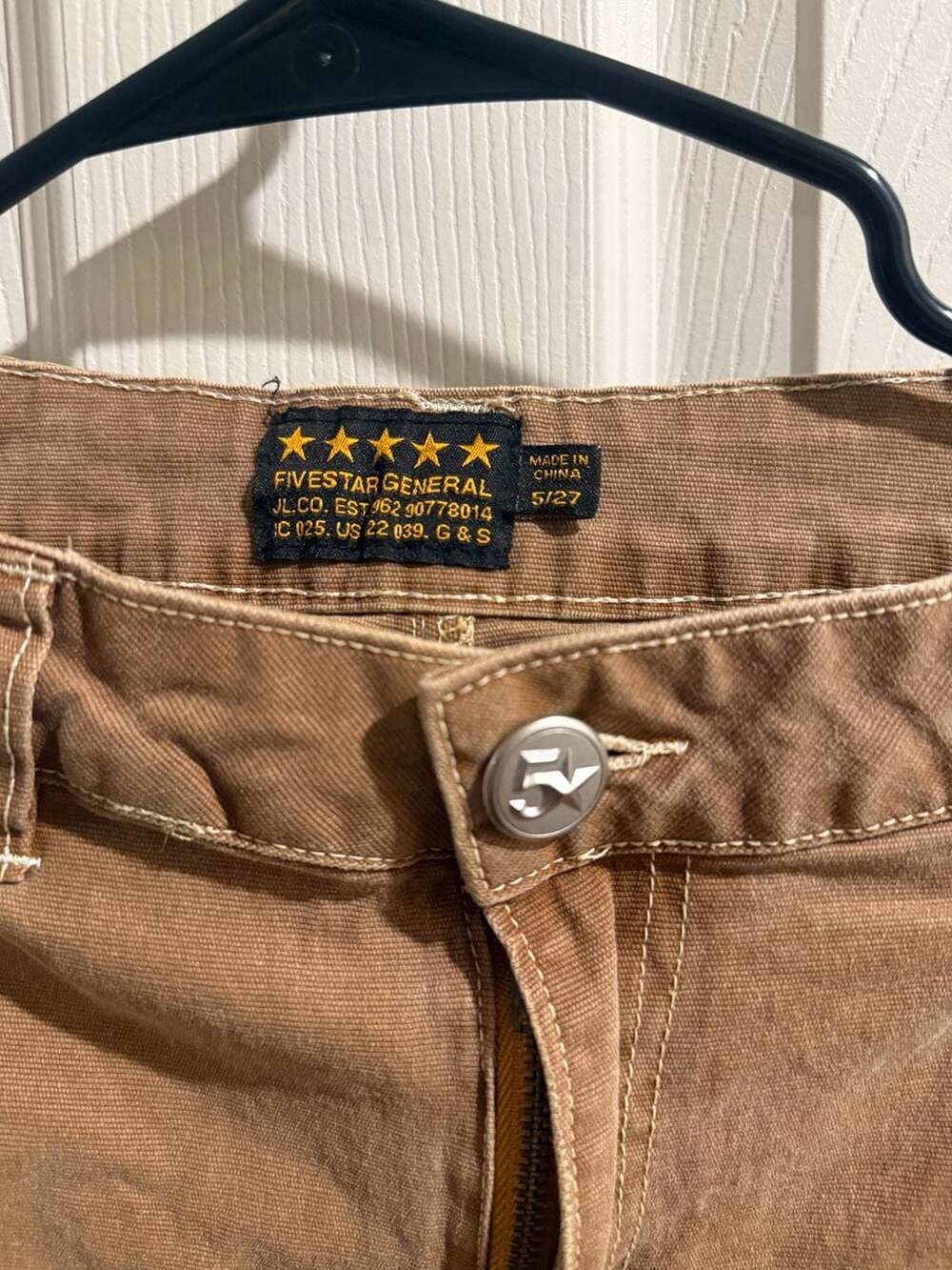 Five Star General Brown Double Knee Carpenter Workwear Pants